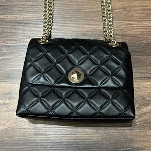 Kate Spade small Natalia flap crossbody in black